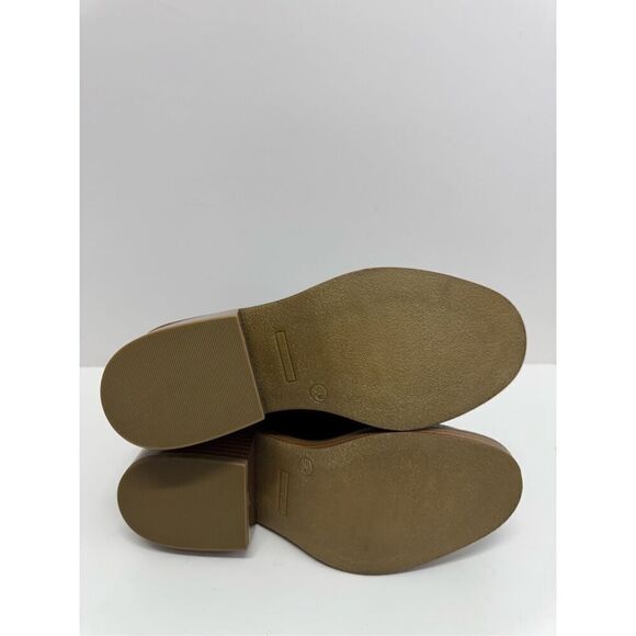 Marc Fisher Ankle Booties Size 5.5 Black Leather Block Heel Buckle Detail NEW - Picture 10 of 10